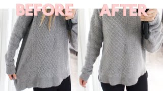 HOW TO SLIM A SWEATER IN 8 MINUTES [upl. by Nirrek]