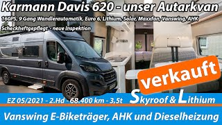 Roomtour  Karmann Davis 620  2021 autarker Campervan mit Lithium und Dieselheizung [upl. by Trillby499]