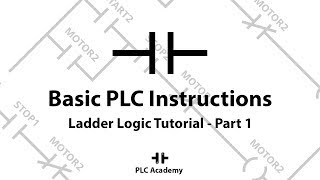 Ladder Logic Programming Tutorial For Beginners  Part 1 Basic PLC Instructions  PLC Academy [upl. by Belter]