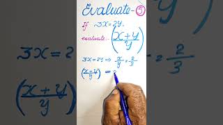 Evaluate 05 maths mathematics shorts [upl. by Niroc]