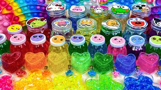 Relaxing ASMR Slime  How To Make Rainbow Glossy Slime  Mixing All My Slime Smoothie [upl. by Martsen]