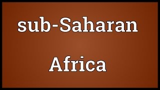 SubSaharan Africa Meaning [upl. by Rafe]