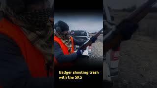 Badger shooting the old Russian SKS [upl. by Par]