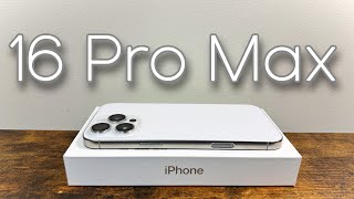 iPhone 16 Pro Max White Titanium  Unboxing Comparison amp First Impressions [upl. by Eenert]