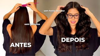 A MELHOR TÉCNICA PARA ONDULAR O CABELO SEM BABY LISS [upl. by Ahselef]