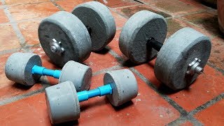 How To Make Homemade Weights DIY Dumbbell Gym at home2 [upl. by Nilrac]