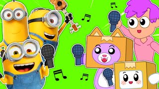 THE MINIONS SONG 🎵 Official LankyBox Music Video ft ALPHABET LORE RAINBOW FRIENDS amp MORE [upl. by Llerraf]