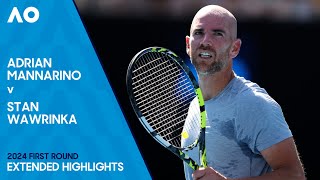 Adrian Mannarino v Stan Wawrinka Extended Highlights  Australian Open 2024 First Round [upl. by Ciro]