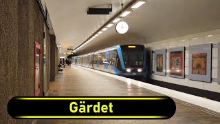 Metro  Tunnelbana Station Gärdet  Stockholm 🇸🇪  Walkthrough 🚶 [upl. by Heater]