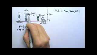 AP Physics 1 SHM 5 Spring Mass System Problem 1 [upl. by Nehgam]