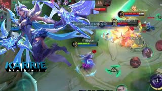 KARRIE BEST BUILD 2024 Karrie build attack speed Karrie VS Hanabi mlbb  ALIQ GAMEPLAY [upl. by Anwahs805]