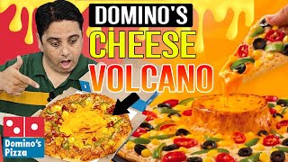 Dominos Volcano Pizza Review  Dominos Cheese Volcano Pizza  Dominos India Pizza Review [upl. by Zielsdorf133]