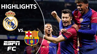 🚨 EL CLASICO 🚨 Real Madrid vs Barcelona  LALIGA Highlights  ESPN FC [upl. by Moraj]