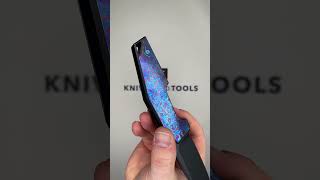 WE Knife OAO One And Only WE230014 Blackwashed CPM 20 CV Black Titanium Timascus pocket knife [upl. by Drisko]