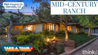 Stunning Mid Century Home For Sale In Glendale CA1860 Maginn Drive realestate hometour glendale [upl. by Joachima116]