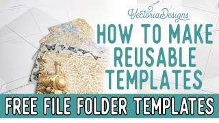 How to make Reusable Templates from Acetate Sheets  with FREE Printable File Folder Templates [upl. by Anaxor]