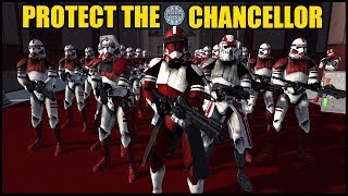 Foxs Coruscant Guard Clones Protect the Senate  Men of War Star Wars Mod Battle Simulator [upl. by Hterag257]