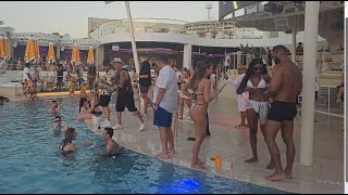 beach club  Dubai  O beach Ibiza vibe at Dubai brunch [upl. by Lecroy]