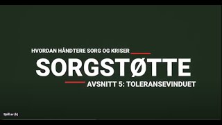 Sorgstøtte 5 Toleransevinduet [upl. by Goodyear]