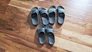 OOFOS Unisex OOahh Sport Slide Sandal Review [upl. by Anirda681]