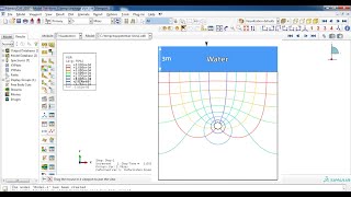 Seepage and drawing the flow net for the groundwater flow Abaqus [upl. by Schramke]