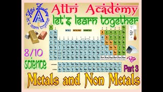 Metals and Non Metals 10th Science Chapter 3 or 8th Science Chapter 4 Part 3 [upl. by Eednac]