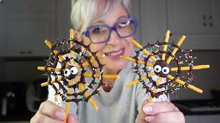 Dolcetti di Halloween RAGNATELE DI CIOCCOLATO🎃🎃👻👻 halloween dessert ideas [upl. by Neona]