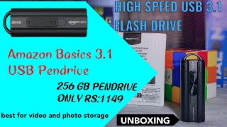 Amazon Basics 256GB USB 31 Flash Drive Unboxing amp Reviews🔥 Rs 1149 Only🔥 Best Pendrive Under 1500 [upl. by Shaughnessy]