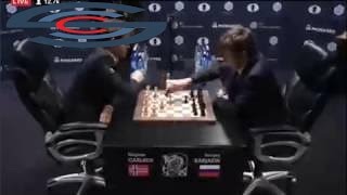 Tie Break  04  Sergey Karjakin vs Magnus Carlsen  World Chess Championship 201 [upl. by Rento291]