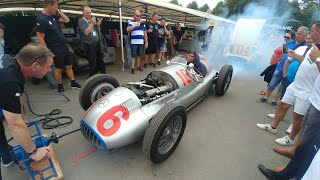 PURE SOUND MERCEDES 300 SLR AND F1 GOODWOOD 2019 [upl. by Leiad]