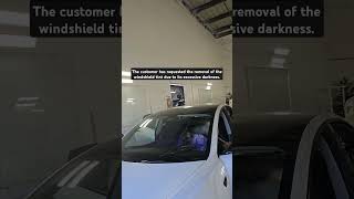 Windshield tint removal bluemaxtint [upl. by Dub]