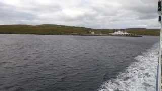 Onboard Shetland Islands Council ferry  MV DAGALIEN  leaving the island of Yell heading to Toft [upl. by Htebilil]