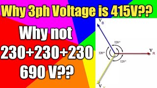 Why 3 phase supply is 415V not 660V Electrical Calculation  Hindi [upl. by Obelia]