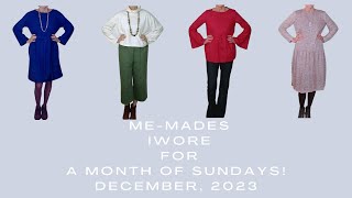 Styling a MeMade Wardrobe MeMades I Wore for a Month of Sundays in December 2023 ootd [upl. by Chipman104]