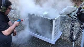 HVAC coil cleaning with Optima CMF Diesel Steamer [upl. by Nehte]