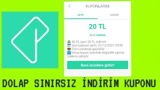 DOLAP SINIRSIZ İNDİRİM KUPONU ALMA  DOLAP KUPON ALMA  TRENDYOL 2 EL KUPON ALMA [upl. by Airrej]