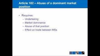 EU Competition Law  Articles 101 and 102 [upl. by Aztilay]