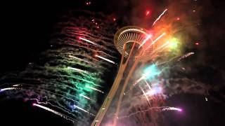 Seattle WA USA Space Needle New Years 2011 [upl. by Eugenle]