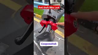 Anti theft bike handle bar lockయాంటీ థెఫ్ట్ బైక్ హ్యాండిల్ బార్ లాక్ ytshorts bikelover gadgets [upl. by Nuawed]