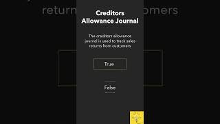 Creditors Allowance Journal journalentries bookkeeping accountingstuff bookkeeping [upl. by Bryna870]