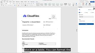 CloudFiles Document Generation  Demo video [upl. by Panta427]