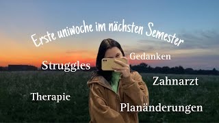 Vlog  Erste Woche des neuen Semesters mit psychischen ErkrankungenTherapie [upl. by Enitsirhk]