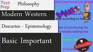 Modern Western Philosophy  Descartes  Epistemology Philosophy [upl. by Levy458]