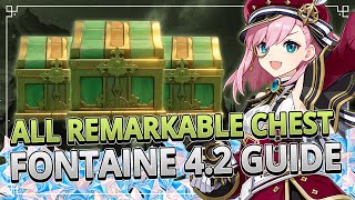 All Remarkable Chests FONTAINE 42 GUIDE TIMESTAMPS  Genshin Impact 42 [upl. by Jereld]