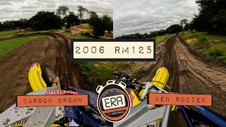 GoPro Carson Brown vs Ken Roczen Side by Side on 2006 RM125s [upl. by Nic]