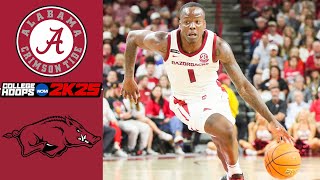 Alabama vs Arkansas  College Hoops 2K25 Simulation [upl. by Ardnas124]