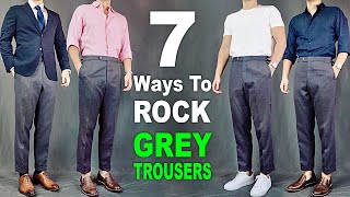 7 Ways To ROCK Grey Dress Pants  Men’s Outfit Ideas [upl. by Ellenaj]