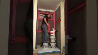 Redgard joints and waterproofing a shower how easy it can be [upl. by Tomas553]