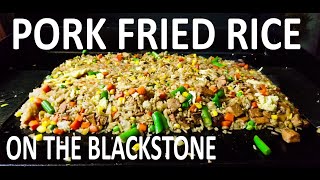 Pork Fried Rice on the Blackstone 22inch Griddle  COOKING WITH BIG CAT 305 [upl. by Amory]