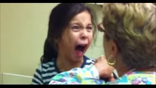 Little Girl Freaks Out Getting Flu Shot [upl. by Yenreit]